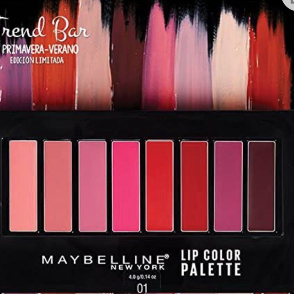 NWT Maybelline Lip Studio Lip Color Red Pink Neutral Peach Rose Etc Palette Kit